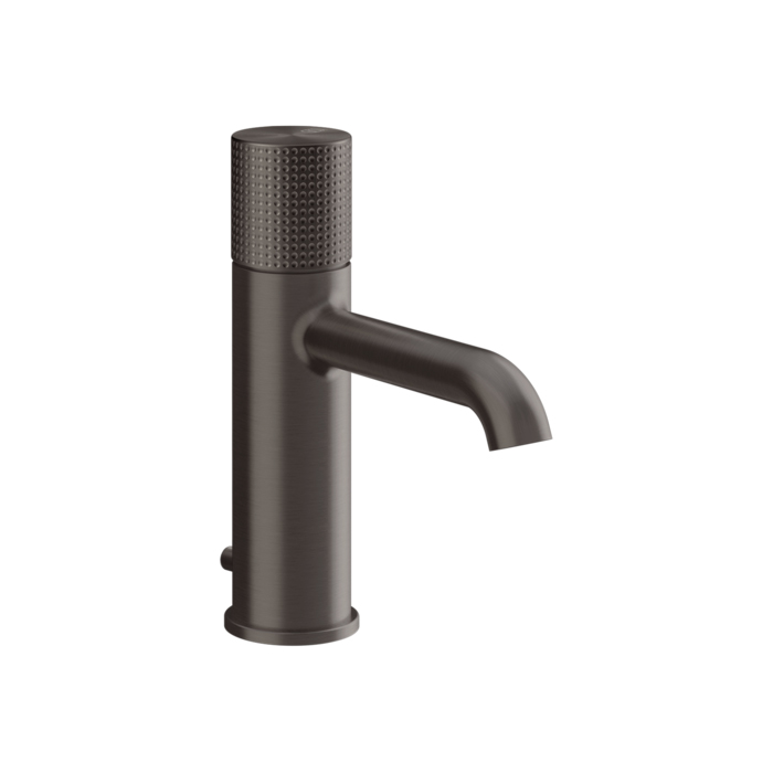 Фото Смеситель Gessi Habito 70401#707 для раковины с донным клапаном, черный хром браш pvd