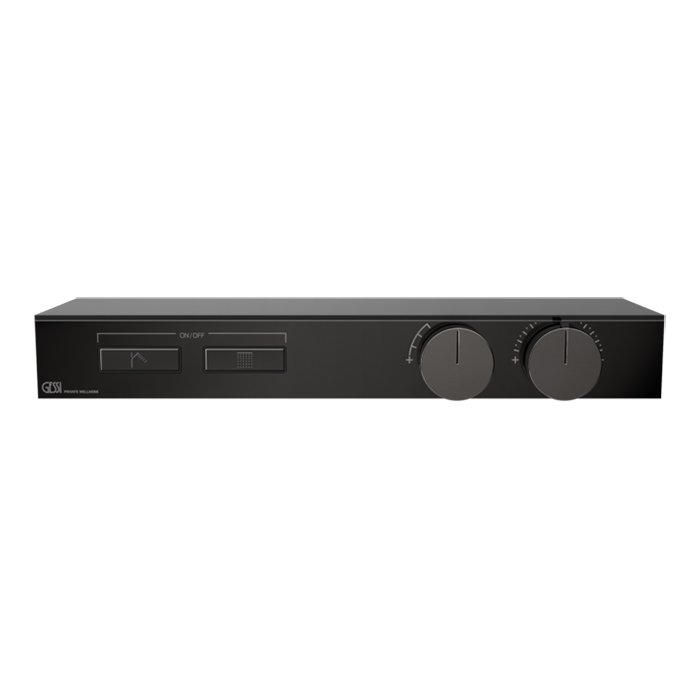 Фото Смеситель Gessi Hi-Fi 63022#706 для душа термостат, черный хром глянец pvd