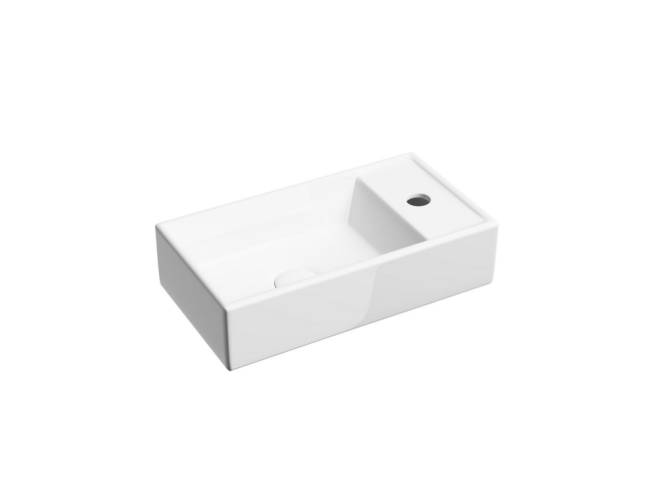 Фото Раковина Ceramicanova Element CN6051L подвесная 41 × 22,5 × 10,5 см, белый глянцевый