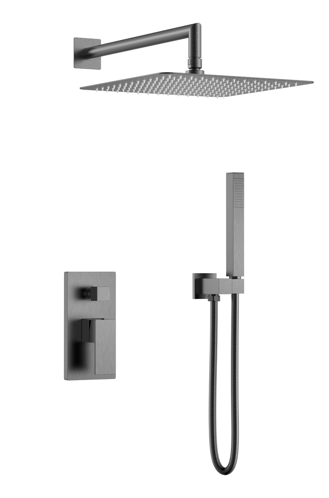 Фото Смеситель для душа Boheme Qubic 474-3-GM графит