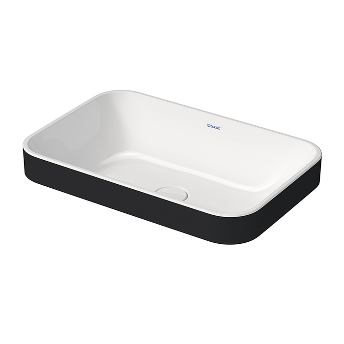 Фото Раковина Duravit Happy D.2 Plus 2359606100 подвесная 60 см, цвет Anthracite matt/белый