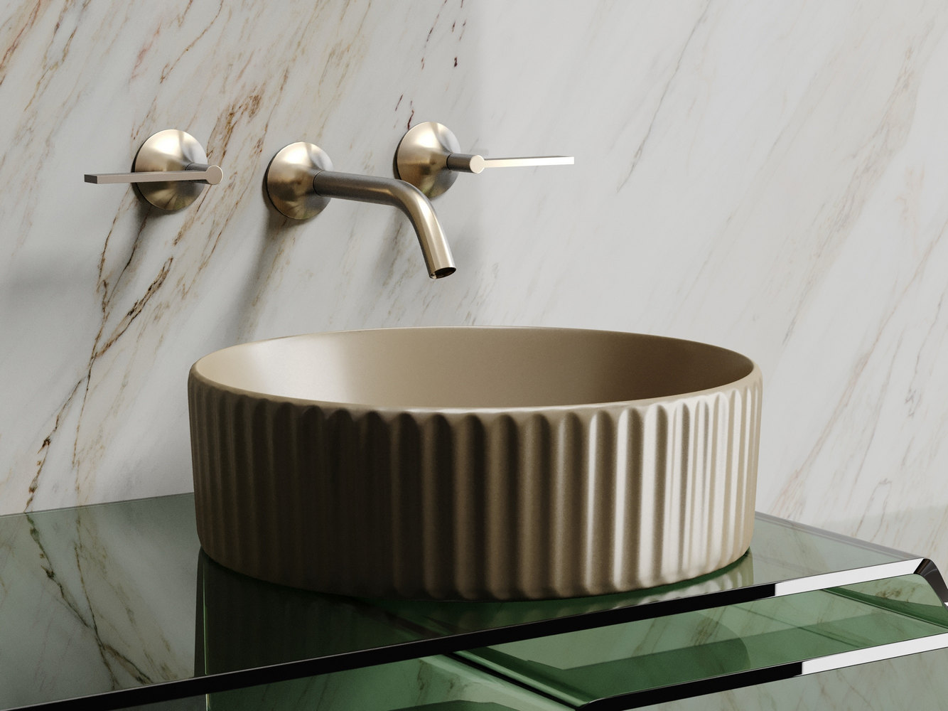 Фото Раковина Ceramicanova Element CN6057MC накладная 36 × 36 × 11,5 см, капучино матовый