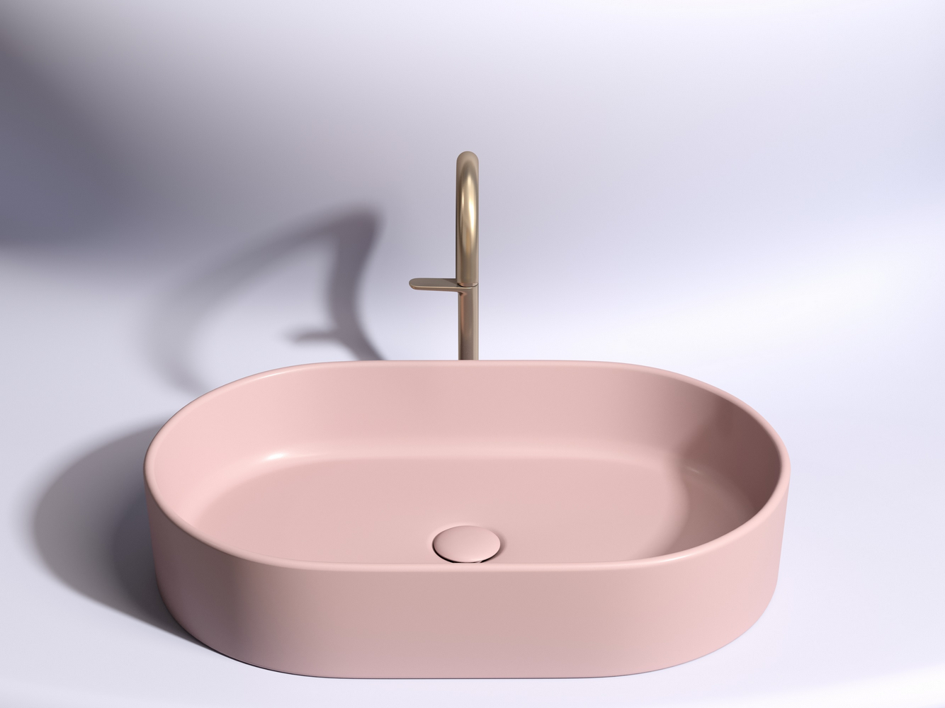 Фото Раковина Ceramicanova Element CN6048MP накладная 60 × 38,5 × 12,2 см, розовый матовый