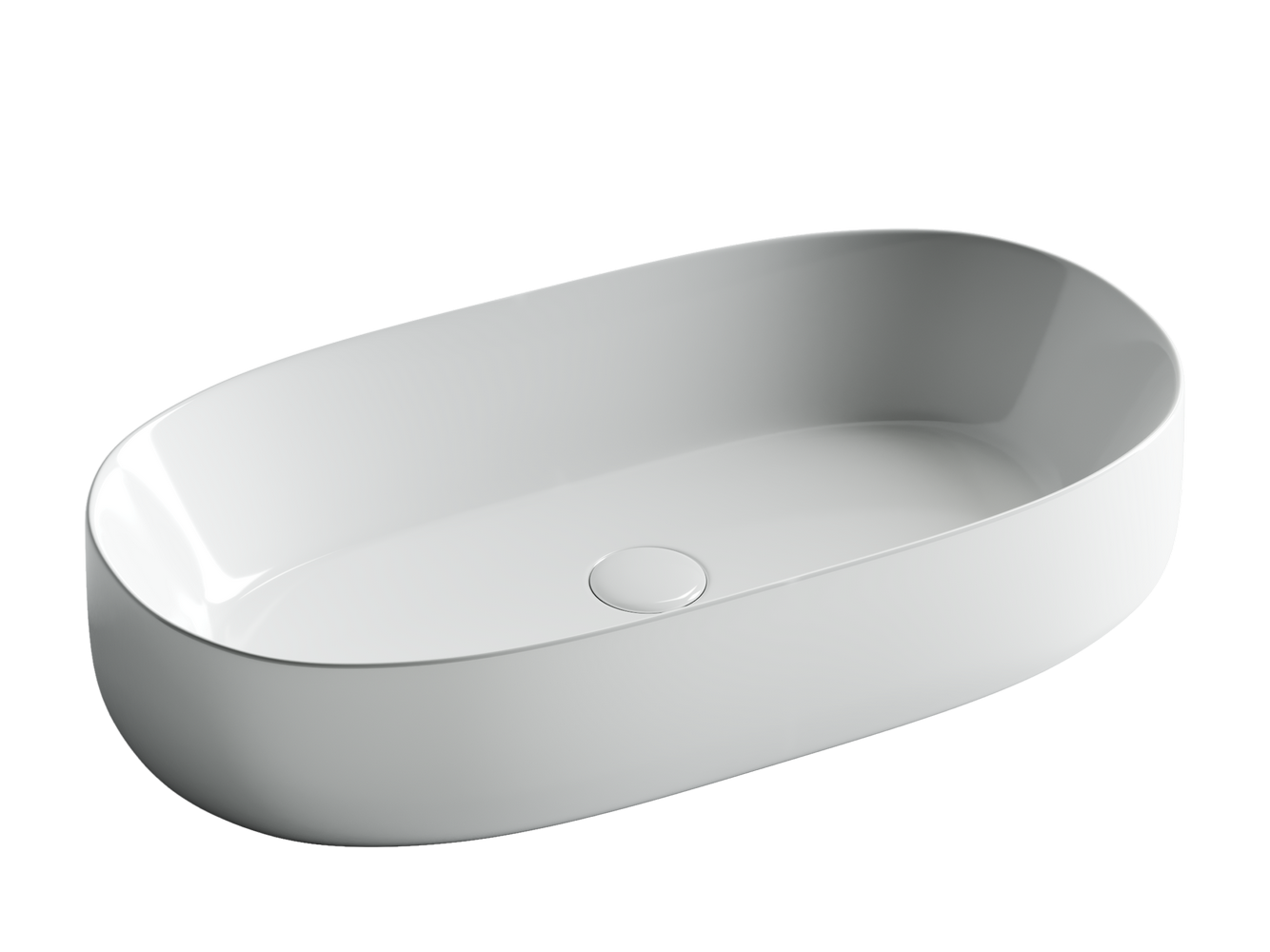 Фото Раковина Ceramicanova Element CN5022 накладная 66,5 × 35 × 14 см, белый глянцевый