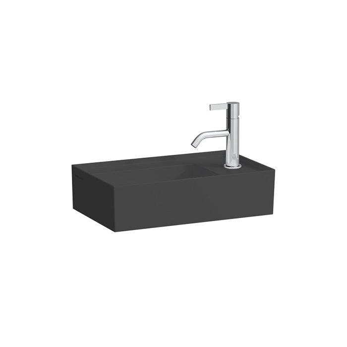 Фото Раковина Laufen Kartell 8.1533.4.020.111.1 накладная 46 см, цвет черный глянцевый