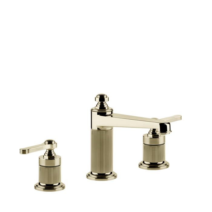 Фото Смеситель Gessi Venti20 65012#710 для раковины с донным клапаном, латунь глянец pvd