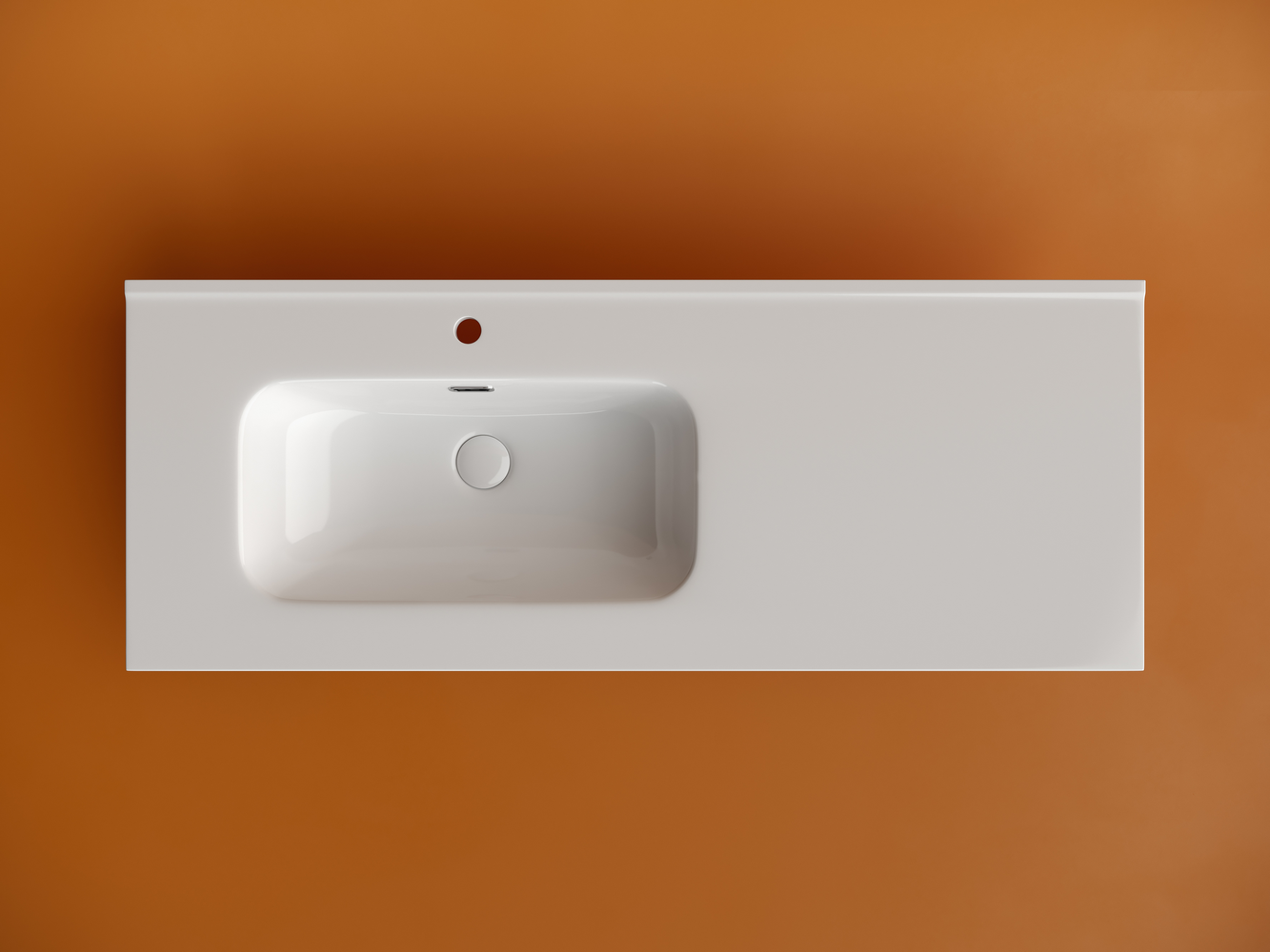 Фото Раковина Ceramicanova Element CN7006L мебельная 121 × 46,5 × 18 см, белый глянцевый