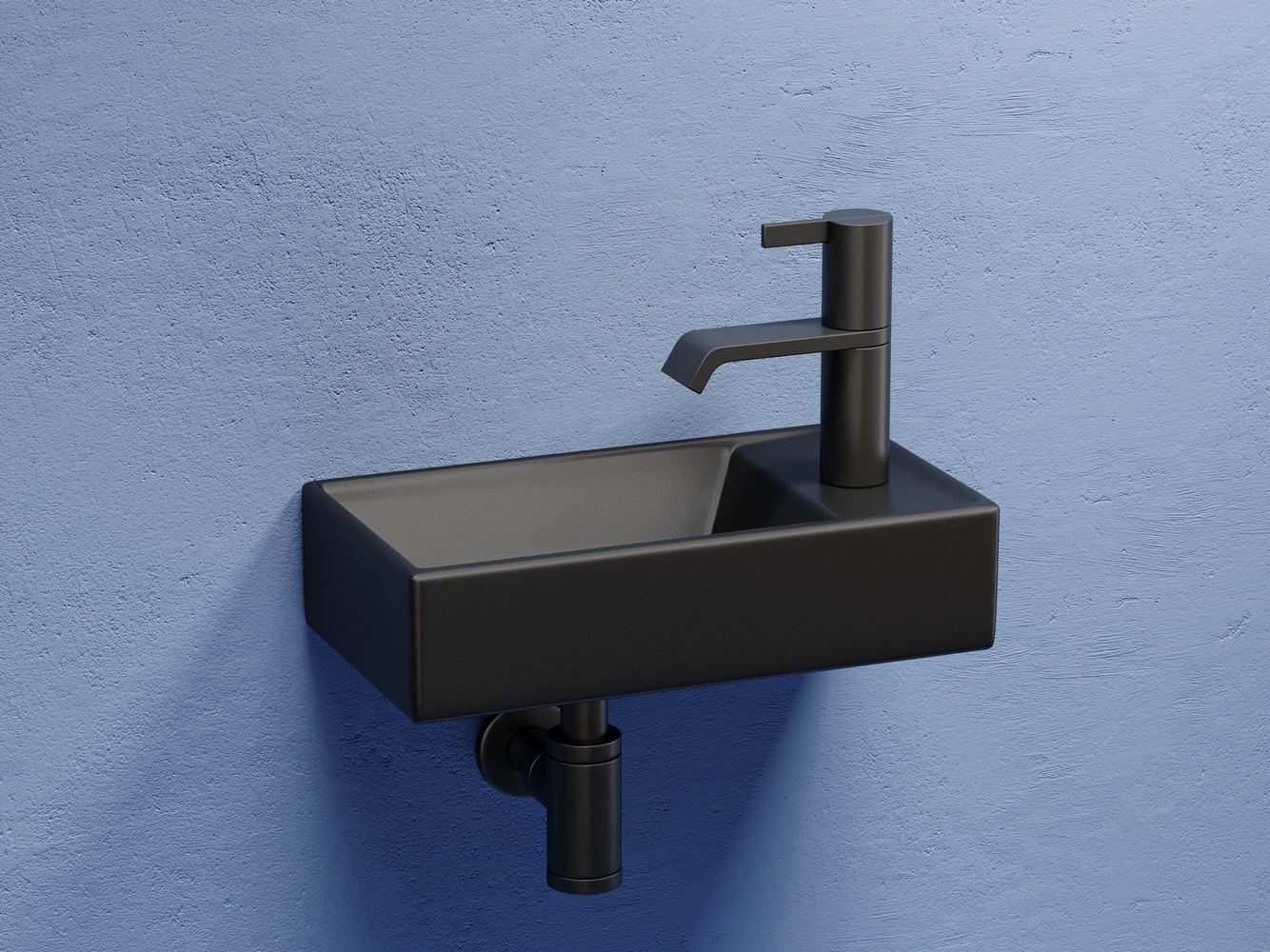 Фото Раковина Ceramicanova Element CN6051LMB подвесная 41 × 22,5 × 10,5 см, черный матовый