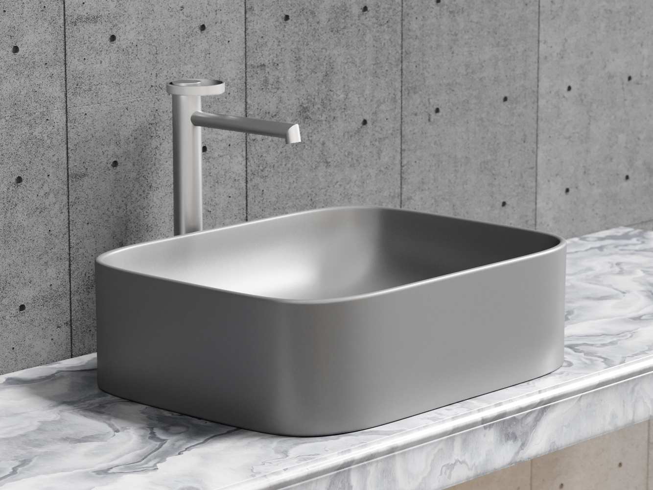 Фото Раковина Ceramicanova Element CN6052MH накладная 50,5 × 38 × 15 см, антрацит матовый
