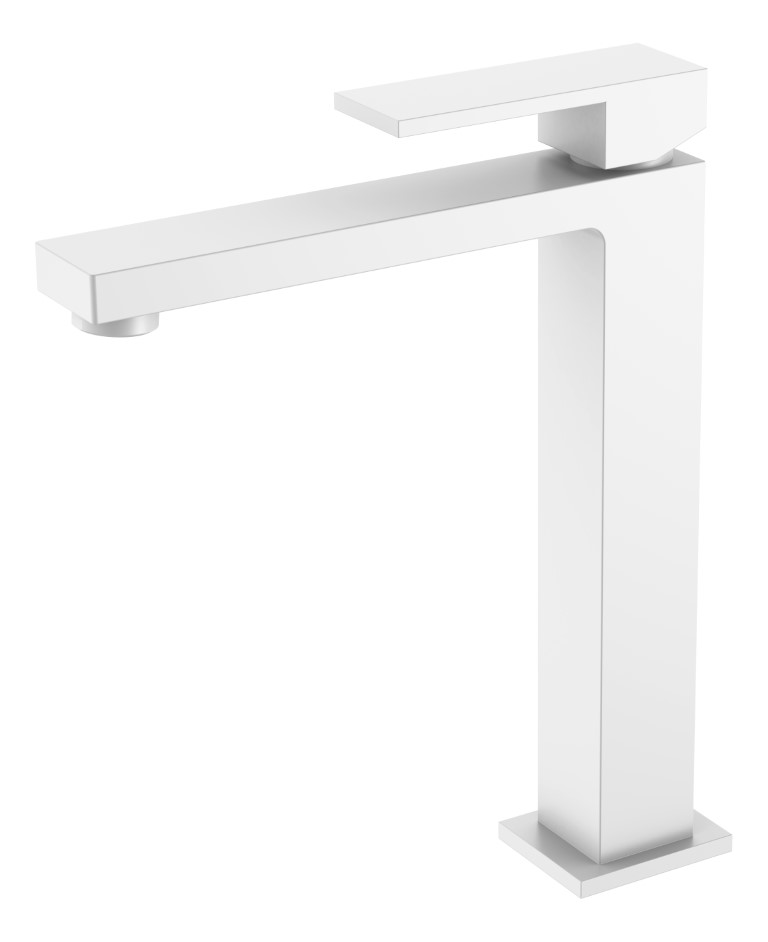 Фото Смеситель для раковины Boheme Qubic 472-MW белый матовый