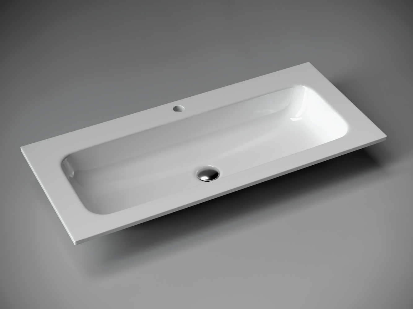 Фото Раковина Ceramicanova Grace CN7013 мебельная 101 × 45,7 × 13,7 см, белый глянцевый