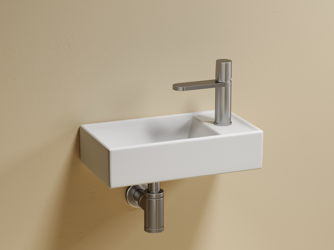 Фото Раковина Ceramicanova Element CN6051LMW подвесная 41 × 22,5 × 10,5 см, белый матовый