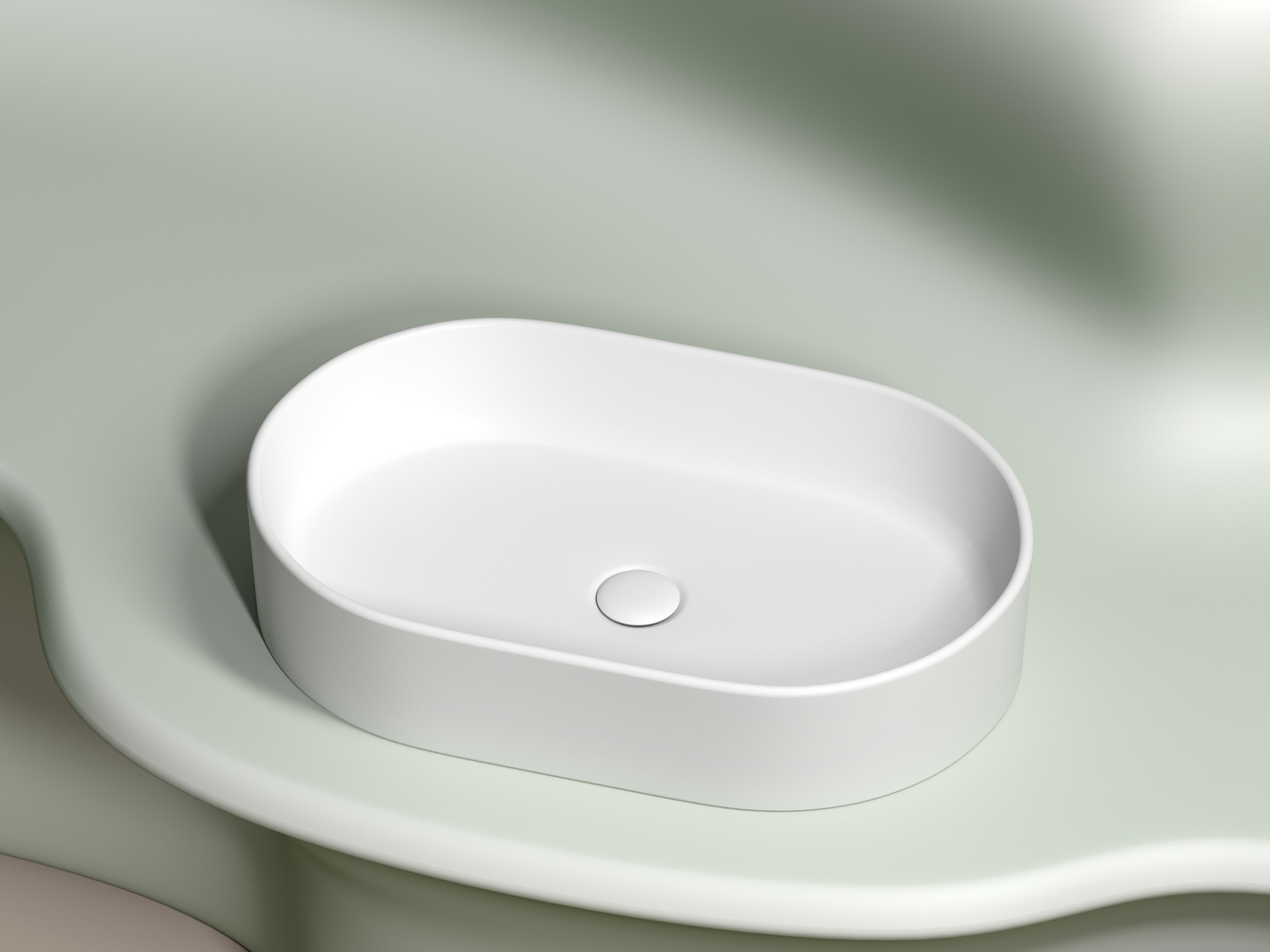 Фото Раковина Ceramicanova Element CN6048MW накладная 60 × 38,5 × 12,2 см, белый матовый