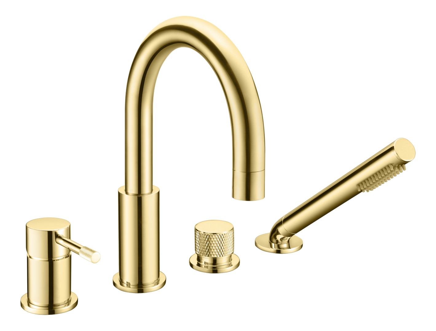 Фото Смеситель на борт ванны Boheme Uno 460-G золото