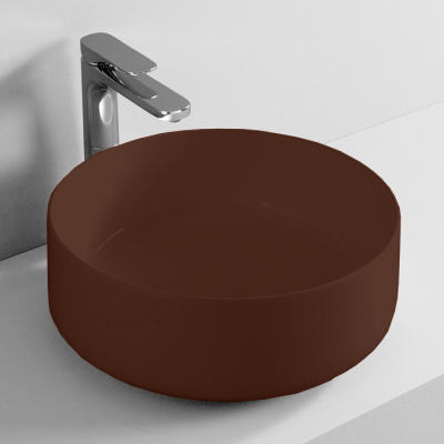 Фото Раковина Artceram Cognac COL001 39 00 накладная 42 см, цвет Marrone cocoa