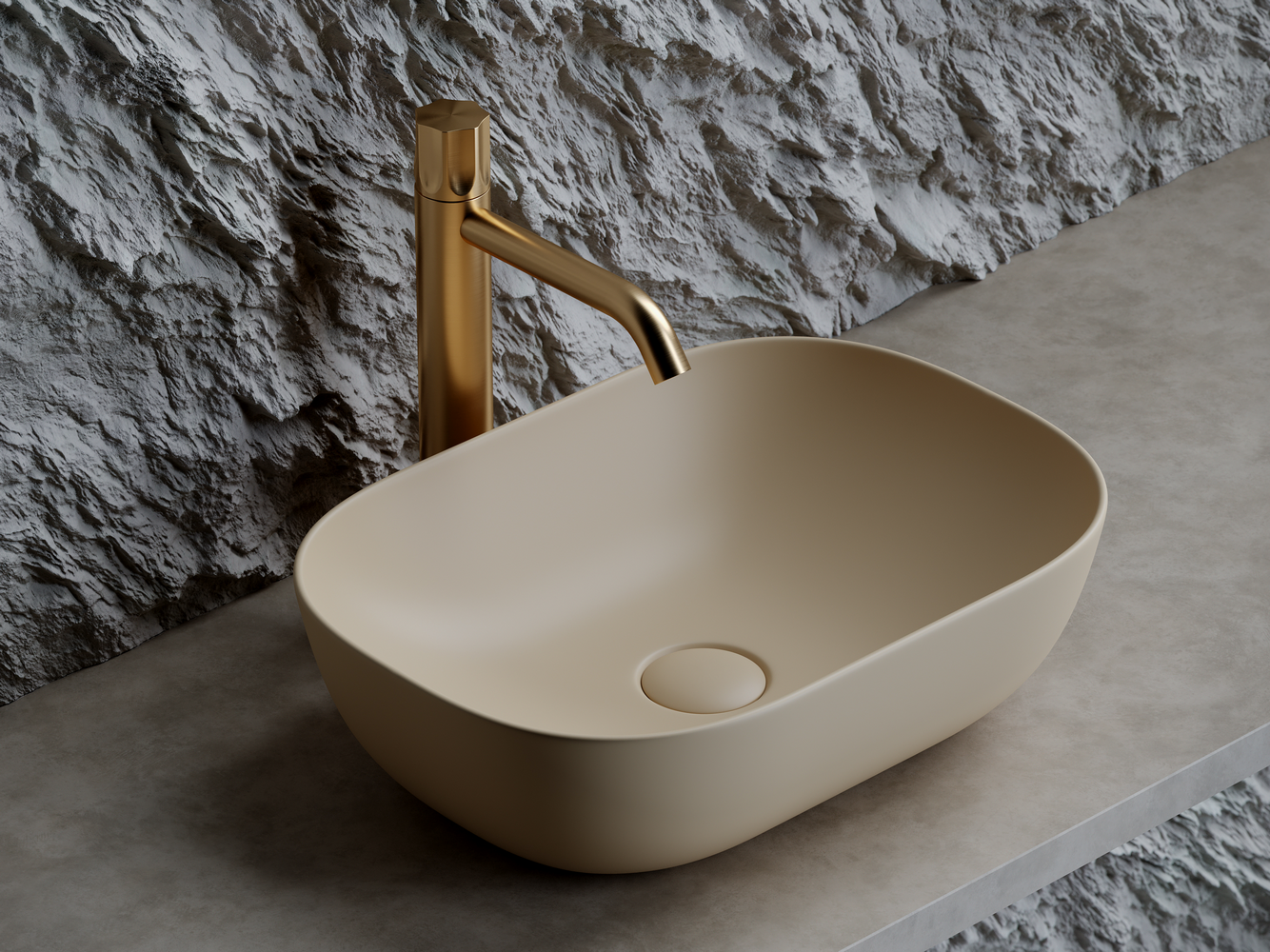 Фото Раковина Ceramicanova Element CN6009MC накладная 46 × 33 × 13,5 см, капучино матовый