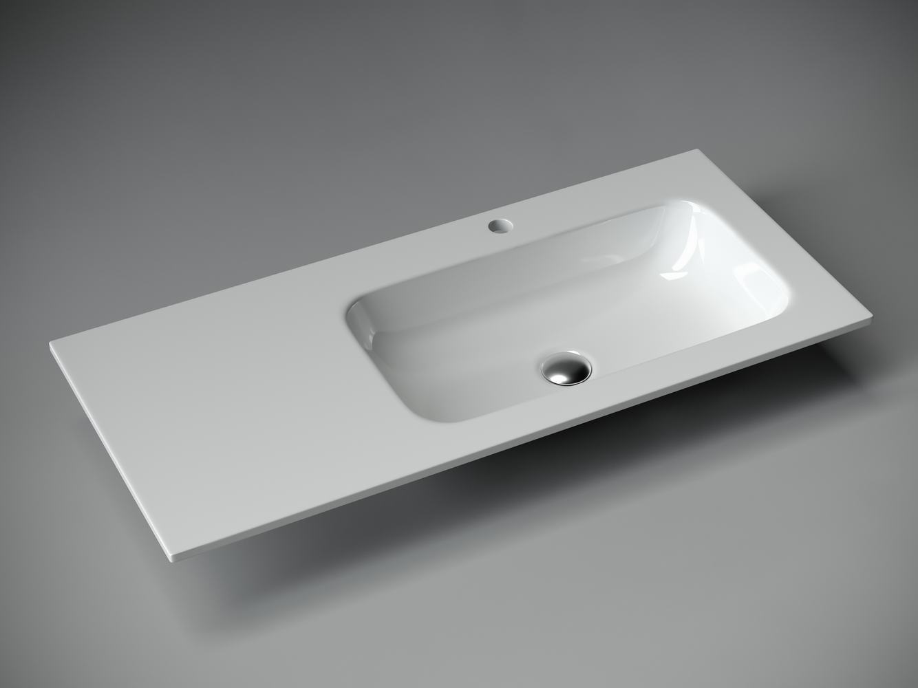 Фото Раковина Ceramicanova Grace CN7015 мебельная 101 × 45,7 × 13,7 см, белый глянцевый