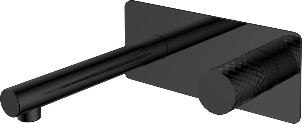 Фото Смеситель для раковины Boheme Stick 125-BB черный матовый