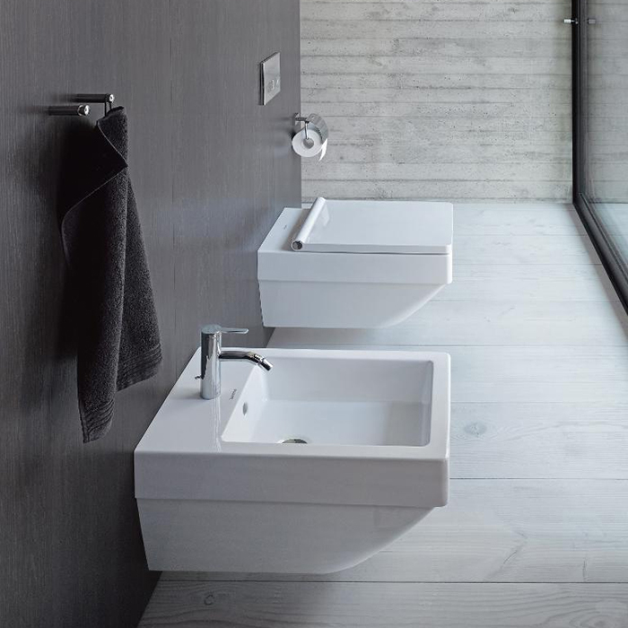 Фото Унитаз подвесной Duravit Vero Air 2525090000, безободковый, без сиденья, белый глянцевый