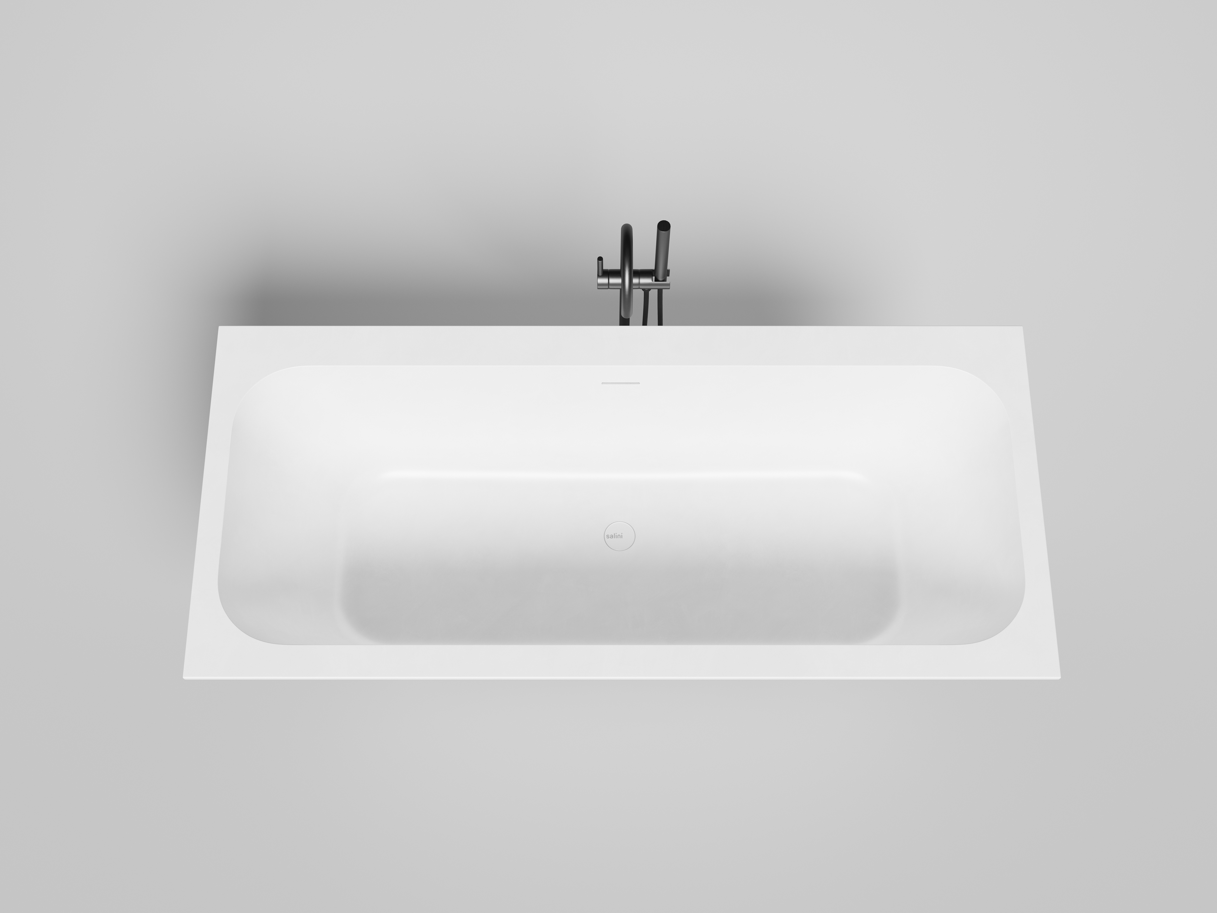 Фото Ванна Salini Orlanda Axis Kit 180x80 103312M встраиваемая из литьевого мрамора, белая матовая