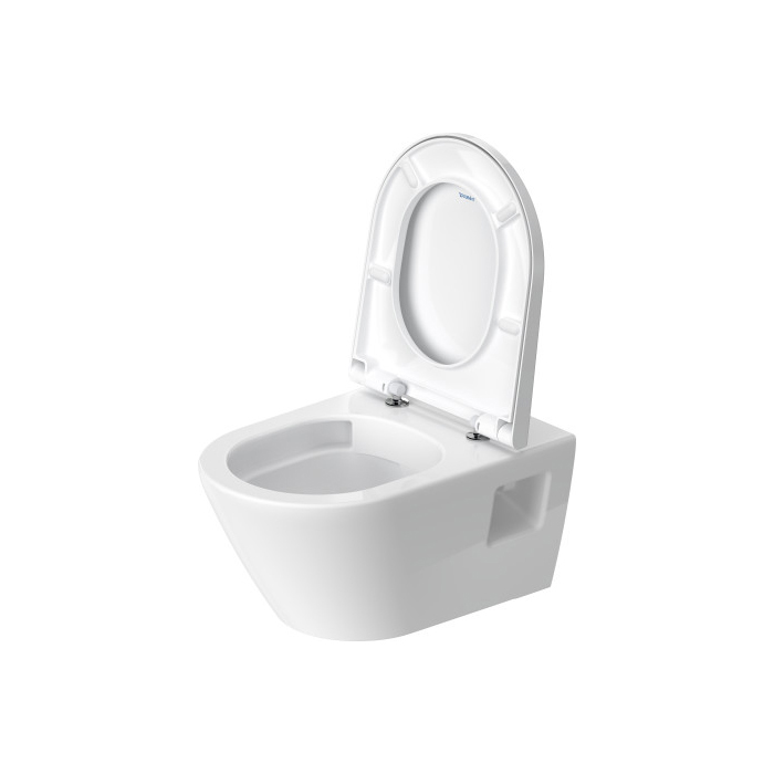 Фото Унитаз подвесной Duravit D-Neo 2578090000, безободковый, с сиденьем, белый глянцевый