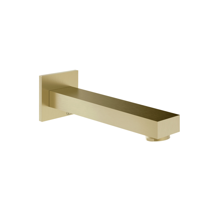 Фото Излив Gessi Inverso Rigato 73103#727 для ванны латунь браш pvd