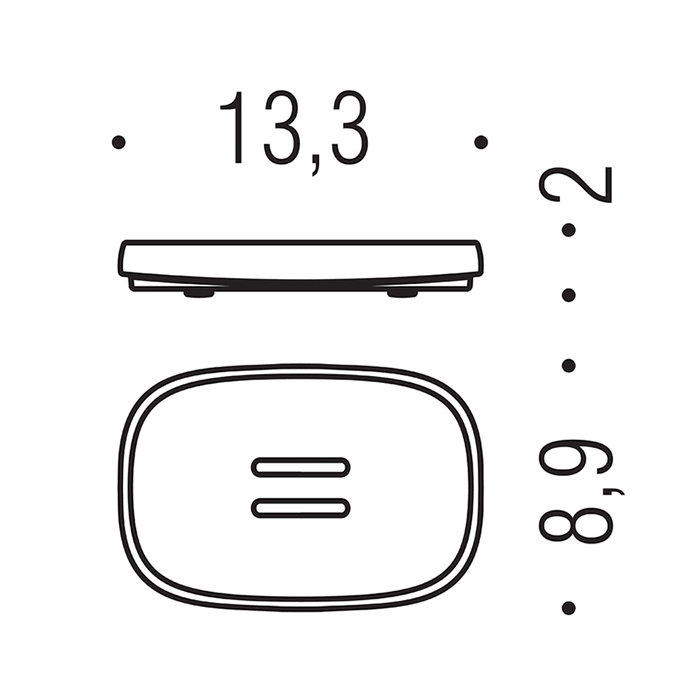 Фото Мыльница Colombo Trenta B3040.CR настольная хром глянец