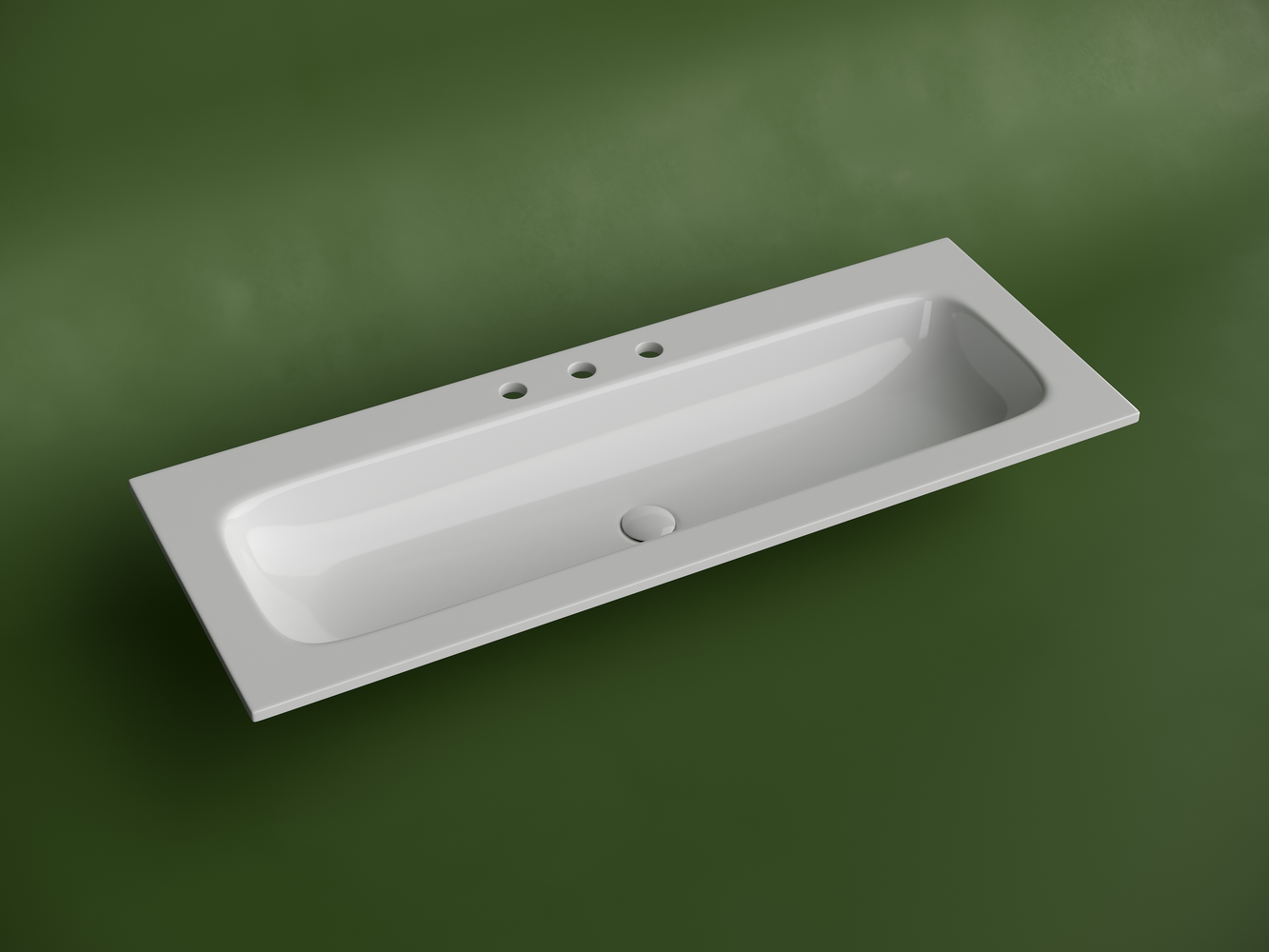 Фото Раковина Ceramicanova Grace CN7024 мебельная 121 × 45,7 × 13,7 см, белый глянцевый