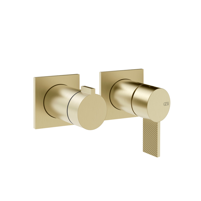 Фото Смеситель Gessi Inverso Diamantato 73638#727 для душа, латунь браш pvd