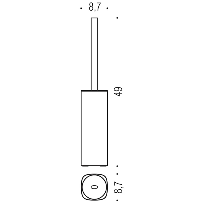 Фото Ершик Colombo Trenta B3006.CR напольный хром глянец