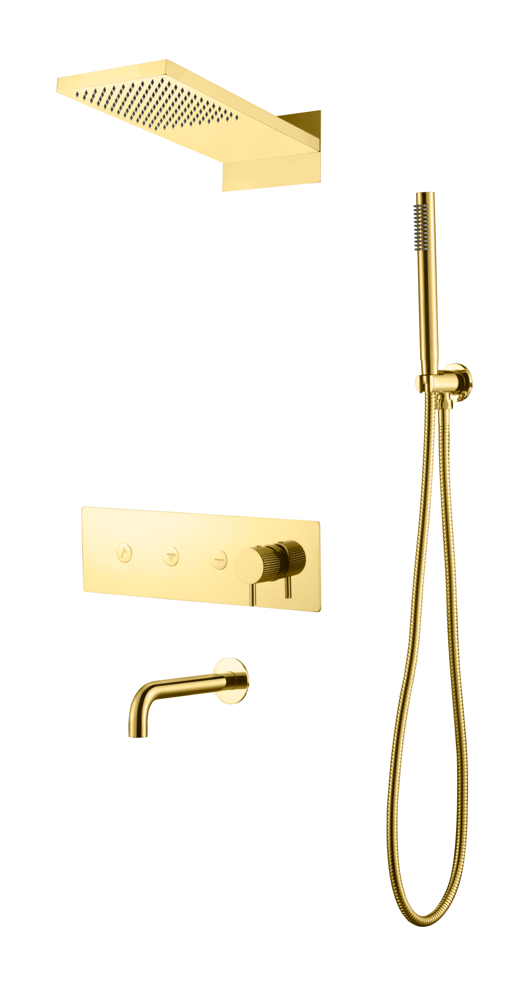 Фото Душевая система Boheme Fusion 130-2-G золото глянец