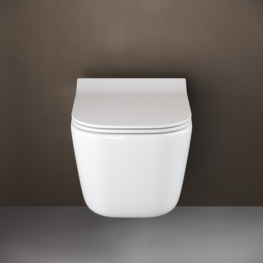 Фото Унитаз Ceramicanova New day CN3005 безободковый с сиденьем подвесной, белый глянцевый
