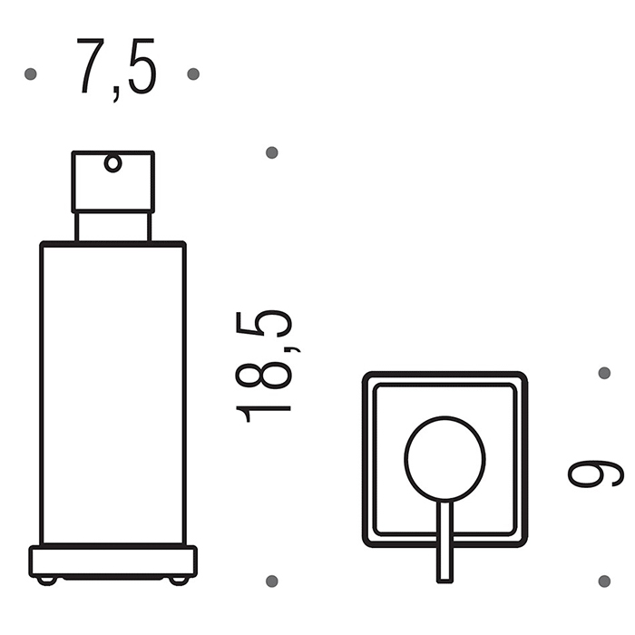 Фото Дозатор Colombo Look B9317.GL-VAN настольный графит глянец/стекло матовое