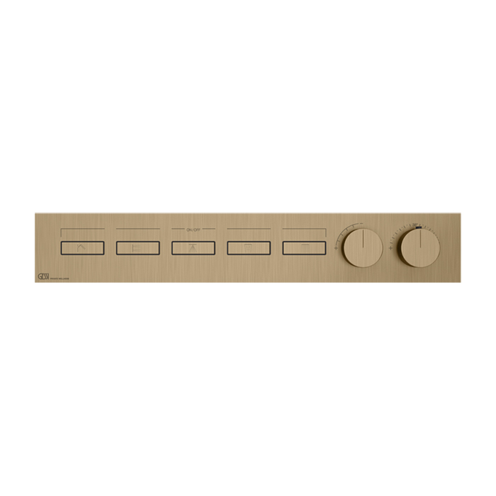 Фото Смеситель Gessi Hi-Fi 63018#726 для душа термостат, бронза браш pvd