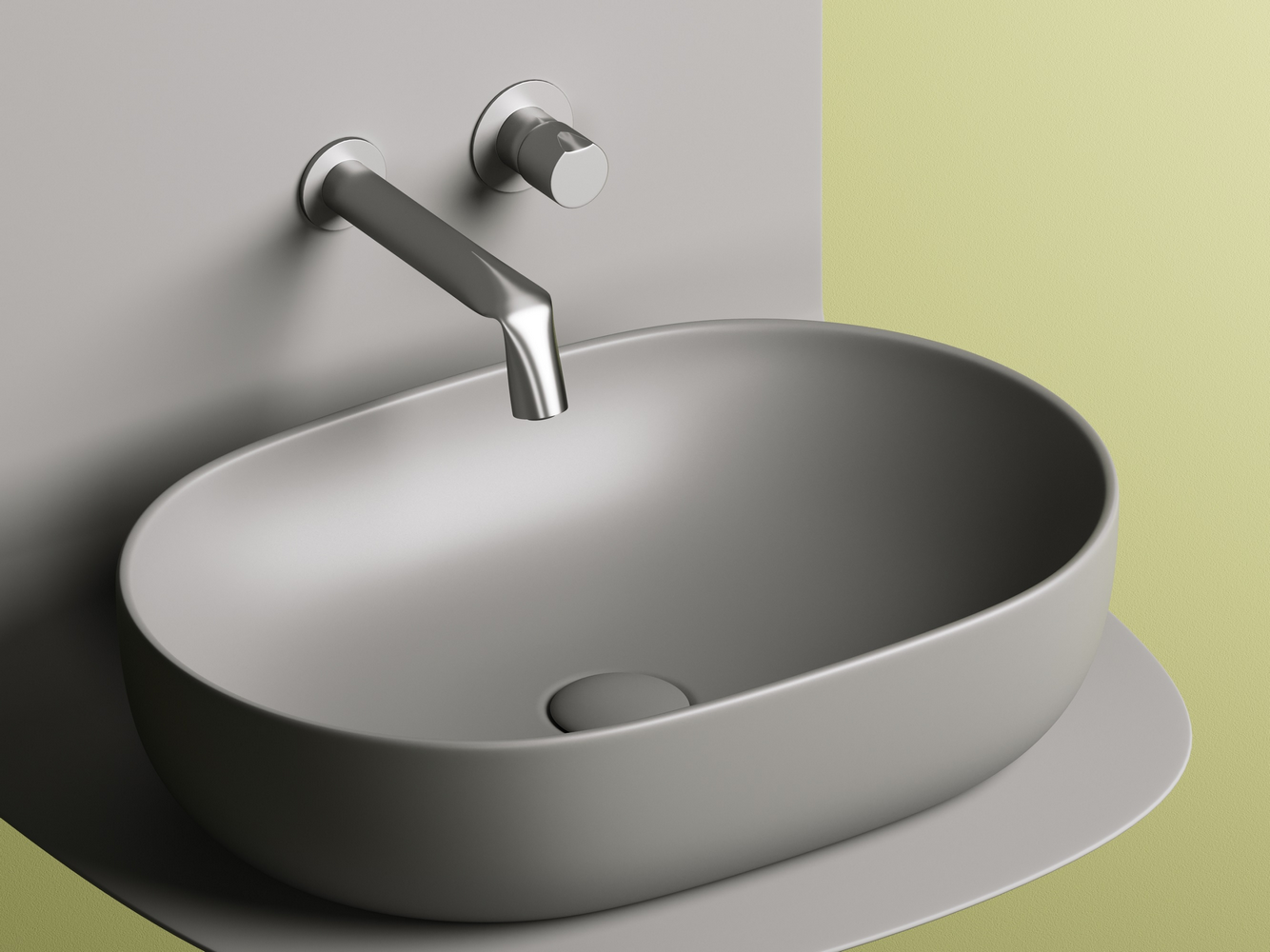 Фото Раковина Ceramicanova Element CN6047MH накладная 60 × 41,5 × 13,5 см, антрацит матовый