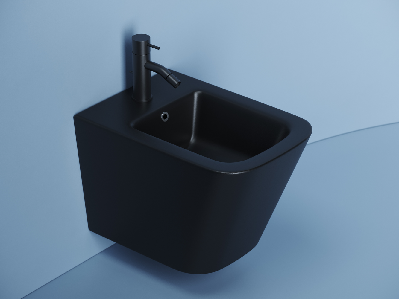 Фото Биде Ceramicanova Union CN4010MB подвесное, черный матовый