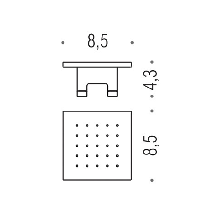 Фото Полка Colombo Complementi B9644.IX подвесная полированная сталь