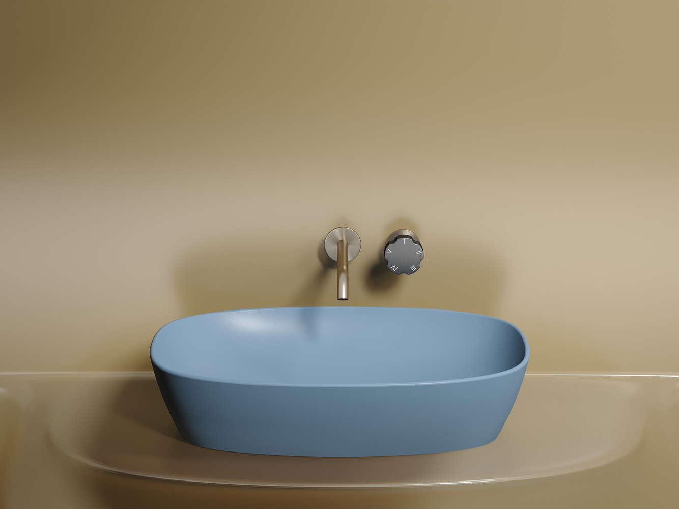 Фото Раковина Ceramicanova Element CN6049ML накладная 61 × 38,5 × 14 см, голубой матовый