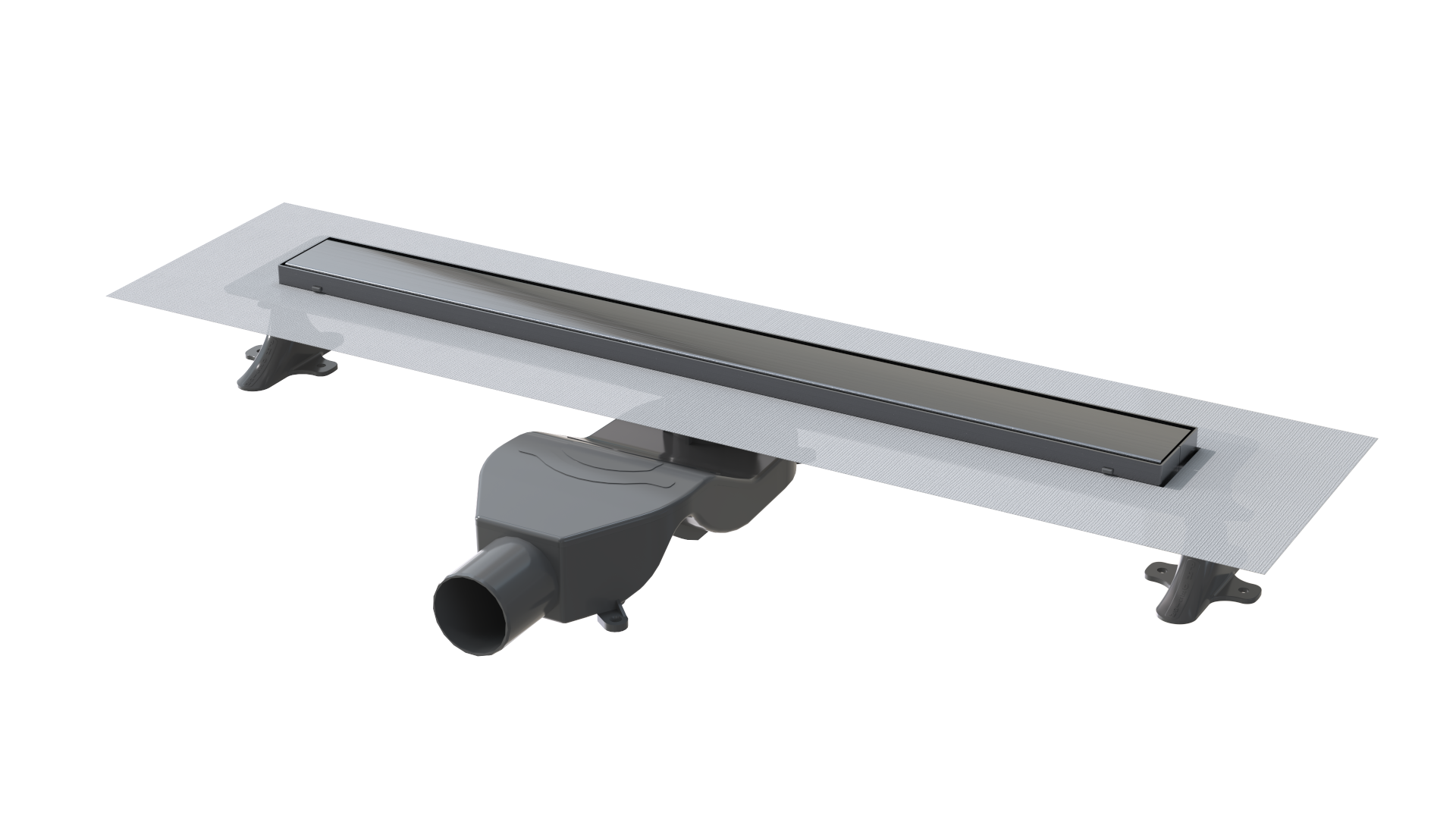 Фото Душевой лоток Boheme Premium Linear 982-60-GM, 60 см, с сифоном, графит
