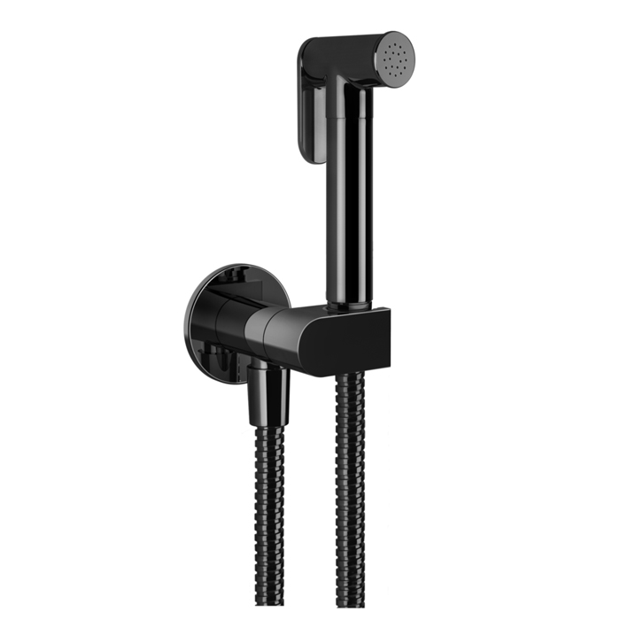 Фото Гигиенический душ Gessi Origini 45126#706, черный хром глянец pvd