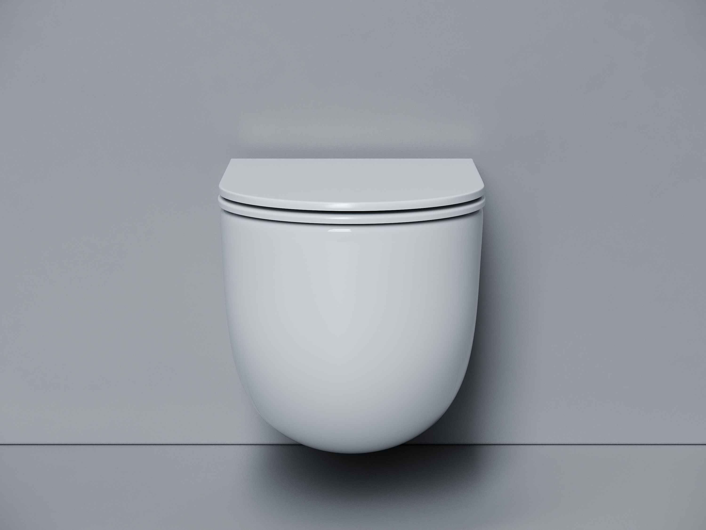 Фото Унитаз Ceramicanova Voga CN4012T с сиденьем подвесной, белый глянцевый