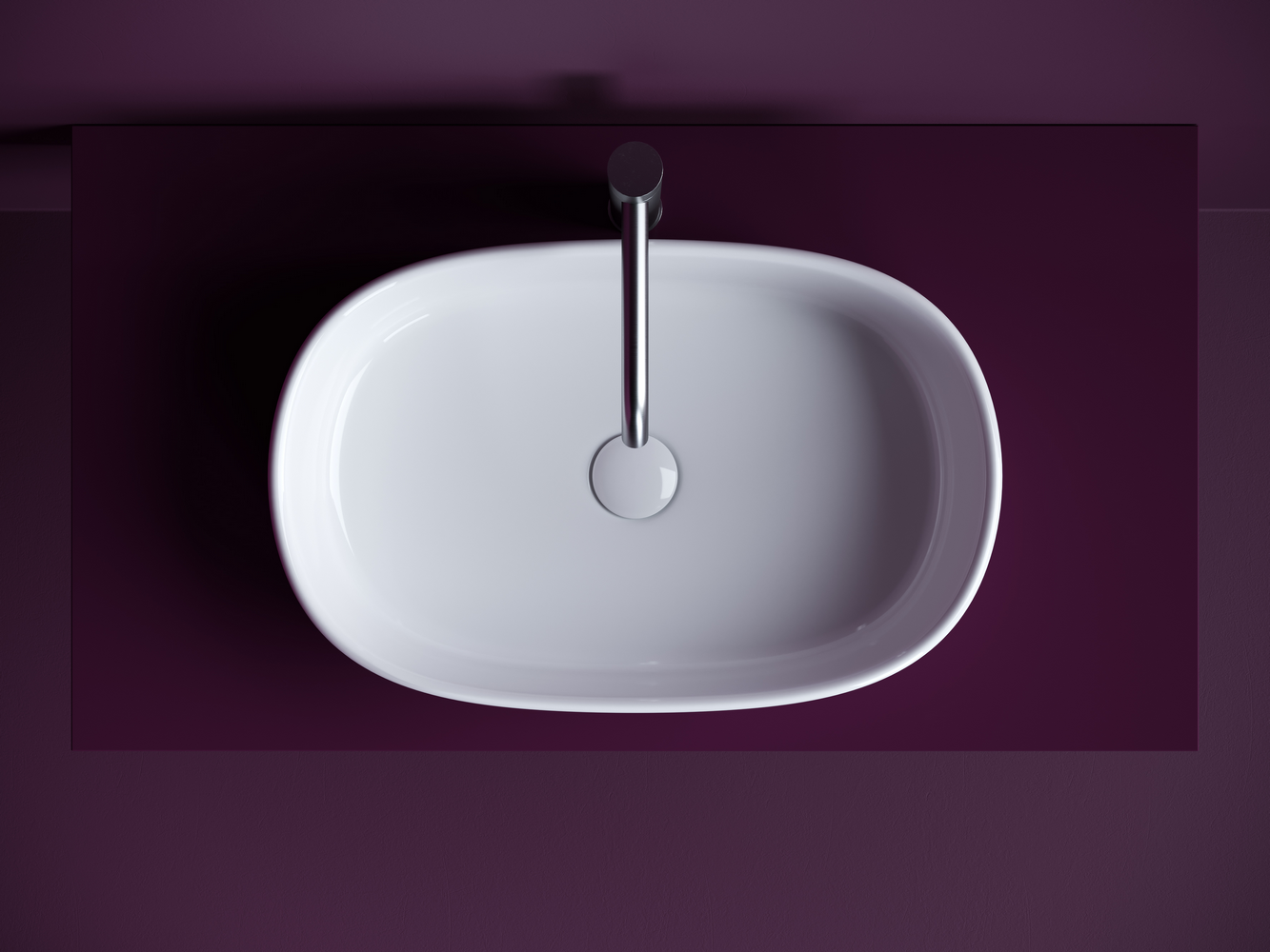 Фото Раковина Ceramicanova Element CN6075 накладная 56,1 × 35,9 × 14,9 см, белый глянцевый