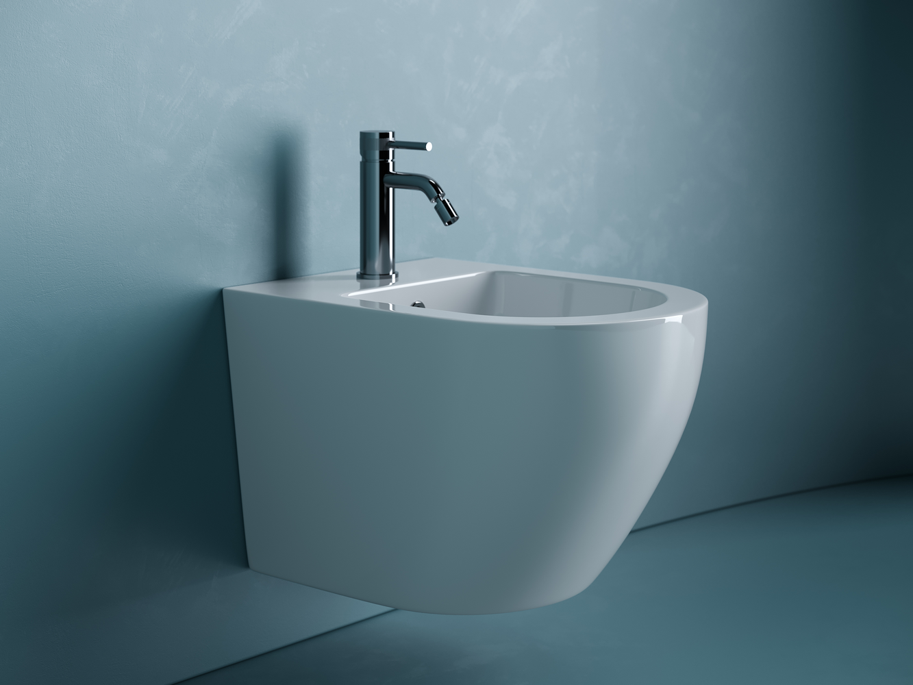 Фото Биде Ceramicanova Uno CN11002 подвесное, белый глянцевый