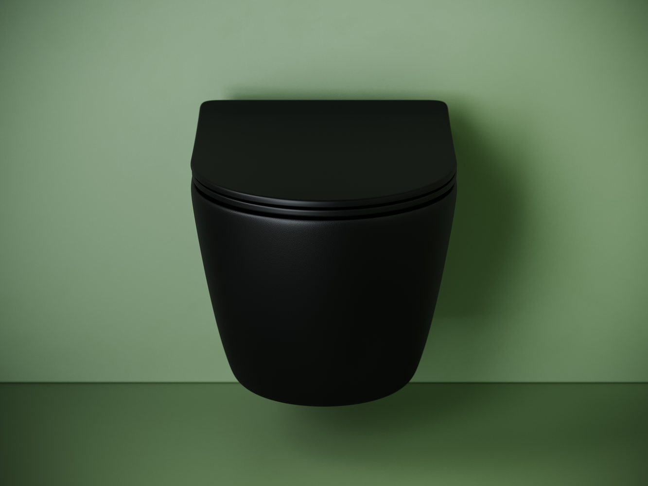 Фото Унитаз Ceramicanova Uno CN11001TMB с сиденьем подвесной, черный матовый