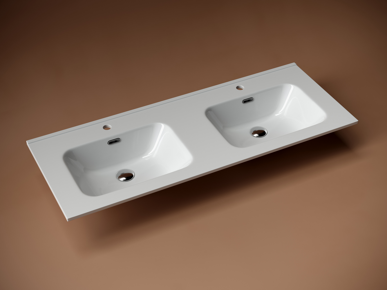 Фото Раковина Ceramicanova Element CN7004 мебельная 121 × 46,5 × 18 см, белый глянцевый