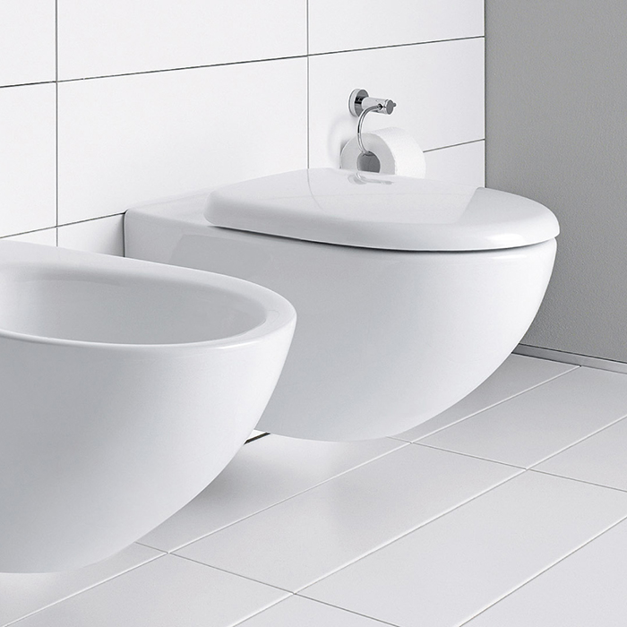 Фото Унитаз подвесной Duravit D-Neo 45780900A1, безободковый, с сиденьем, белый глянцевый