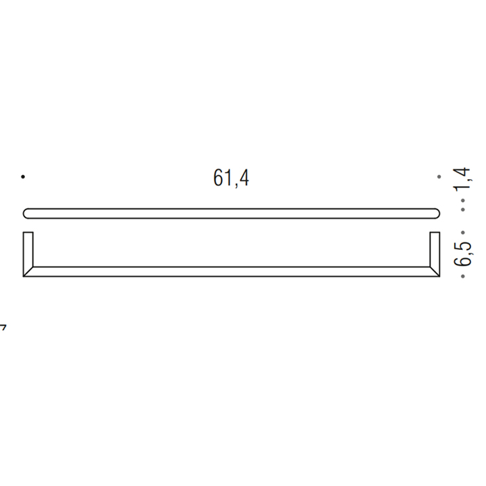 Фото Полотенцедержатель Colombo Mini B4011.OM подвесной золото матовое L 61 см
