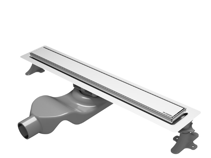Фото Душевой лоток Boheme Premium Linear 982-60-CR, 60 см, с сифоном, хром брашированный