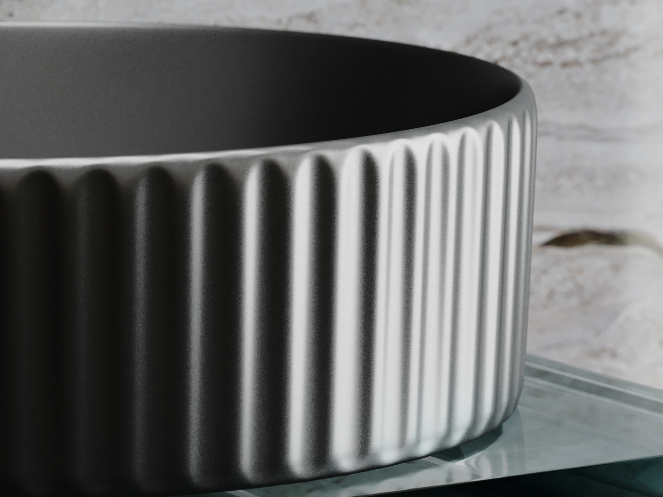 Фото Раковина Ceramicanova Element CN6057MDH накладная 36 × 36 × 11,5 см, темный антрацит матовый