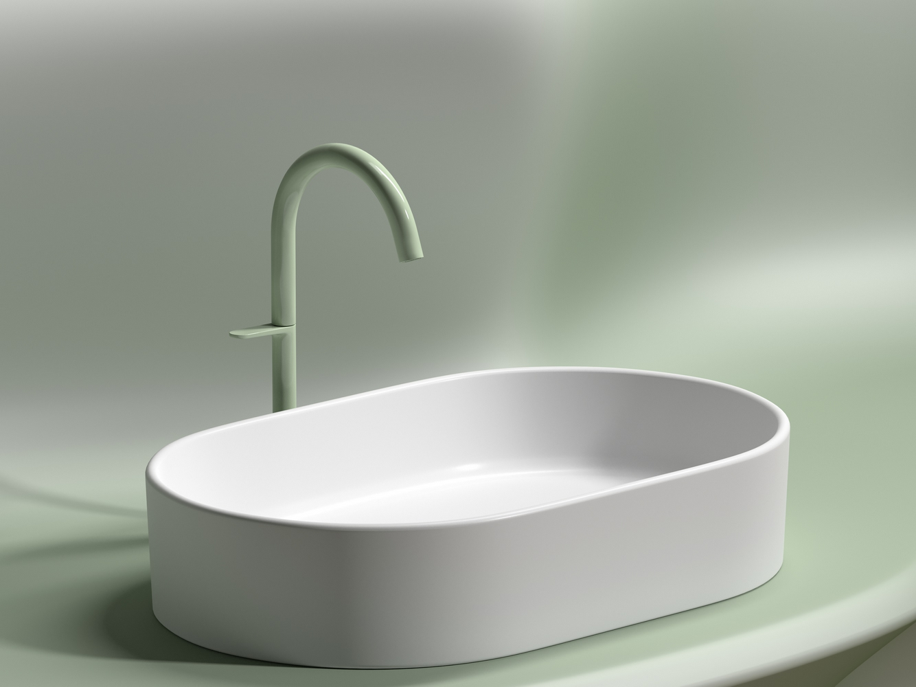Фото Раковина Ceramicanova Element CN6048MW накладная 60 × 38,5 × 12,2 см, белый матовый